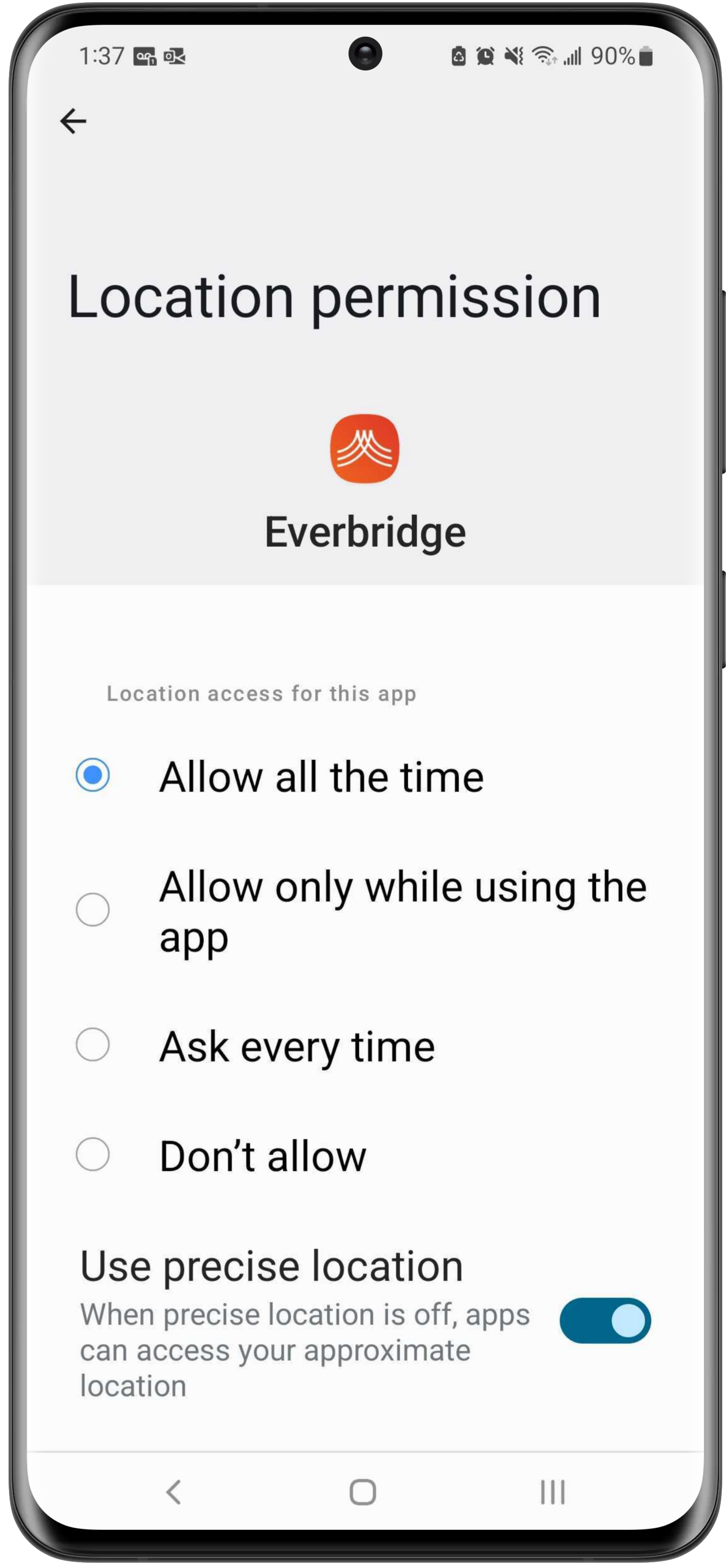 Location Permission Choices