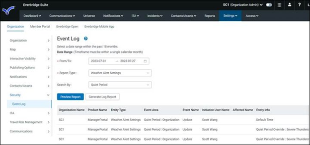 SMART Weather Event Log