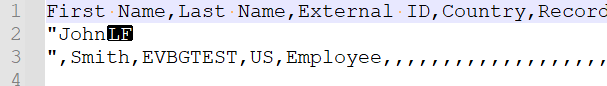 CSV file in Notepad ++