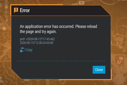 Appplication Error