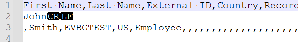 CSV file in Notepad ++