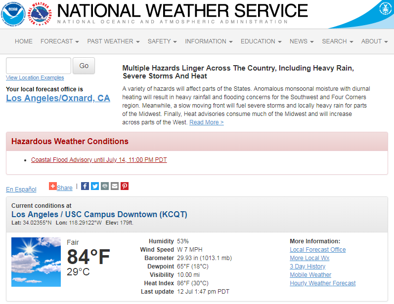 SMARTWeather Alert Types