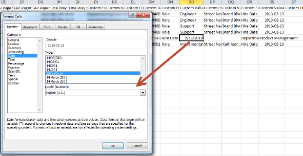 Date Format Cells