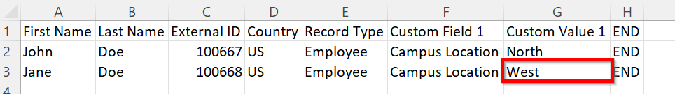 CSV Upload File Example