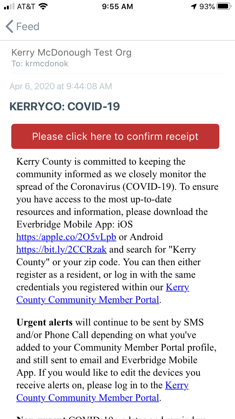 Everbridge Mobile App Example