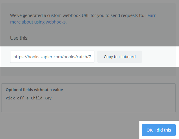 Copying the Custom URL