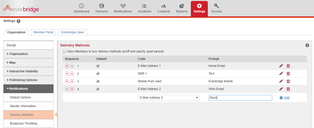 Add Slack as a Delivery Option