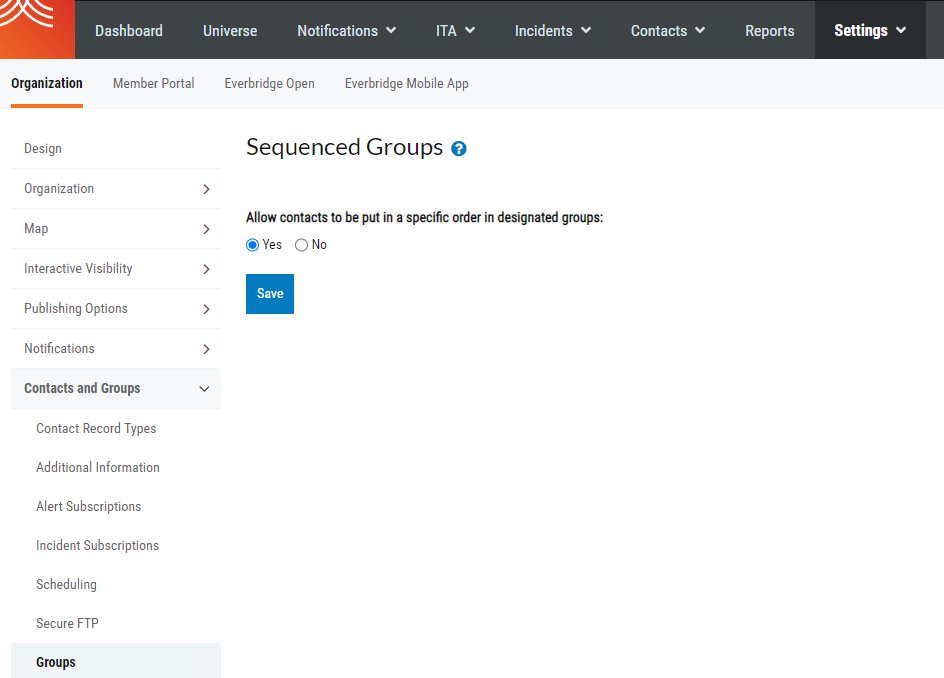 Sequenced Group Feature Enable