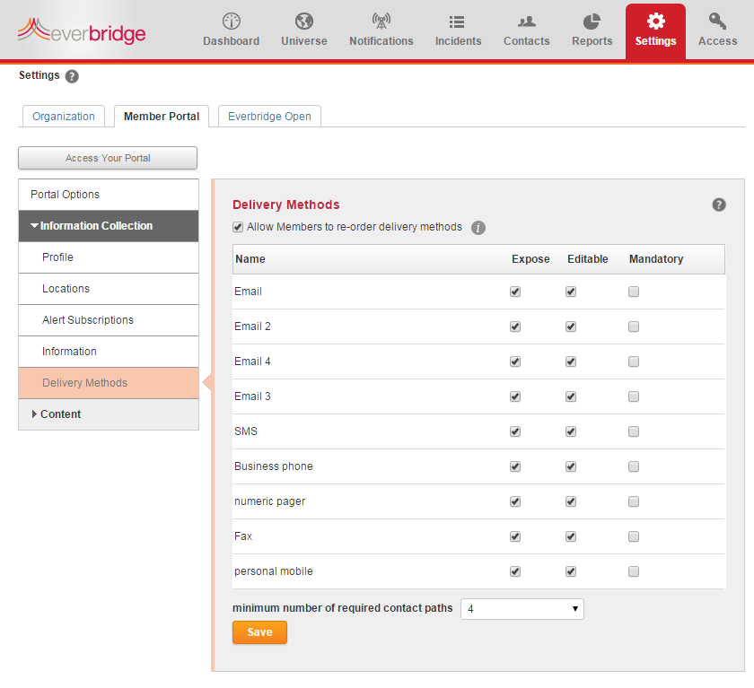 Member Portal Re-order Delivery Methods