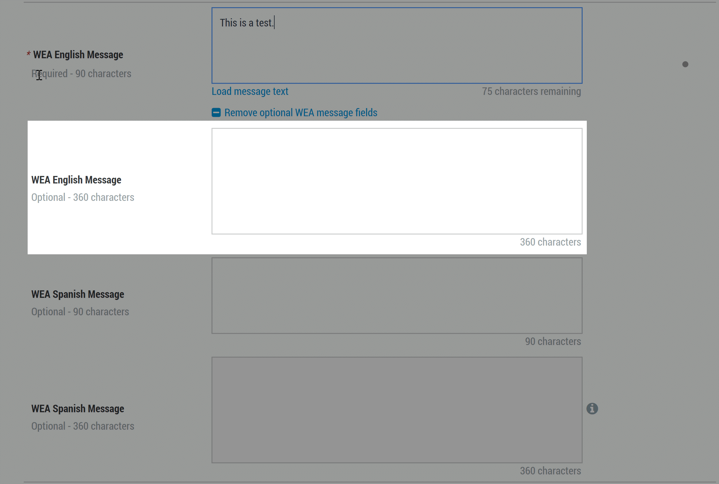 English Text Box 360-characters
