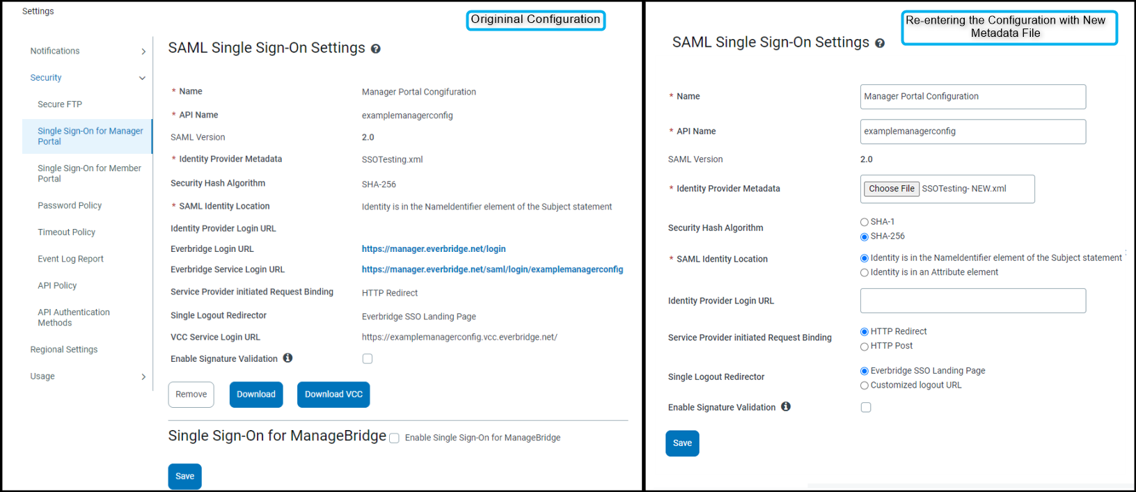 Reconfiguration Example