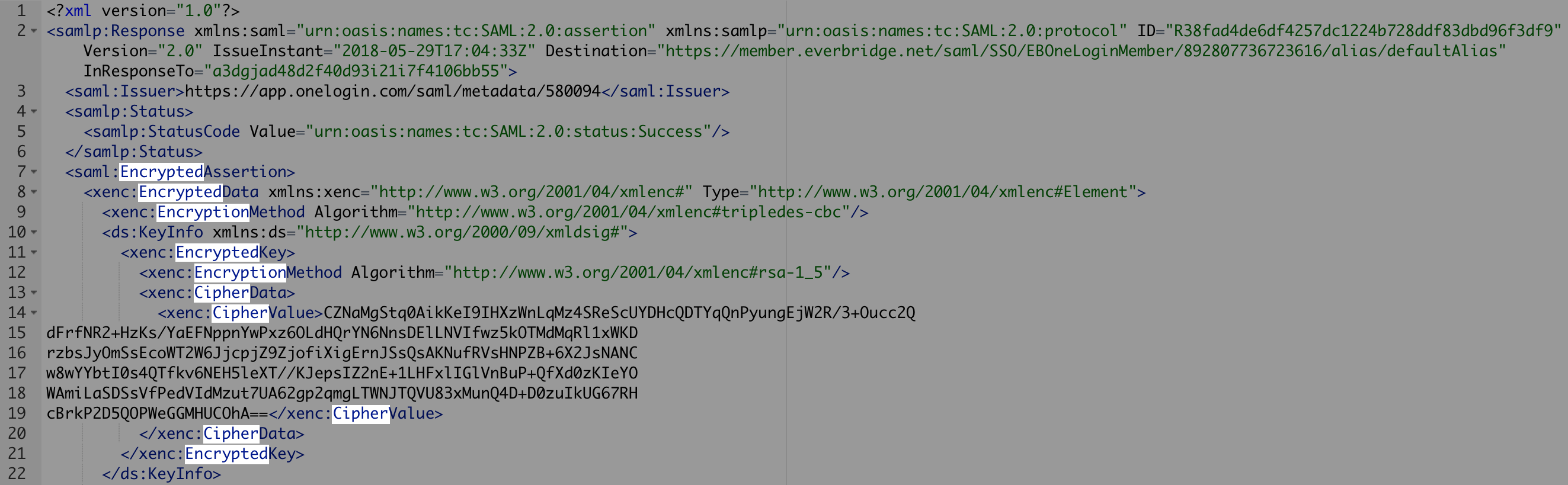 Encrypted SAML Response