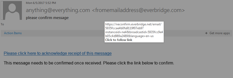 Everbridge Confirmation URL