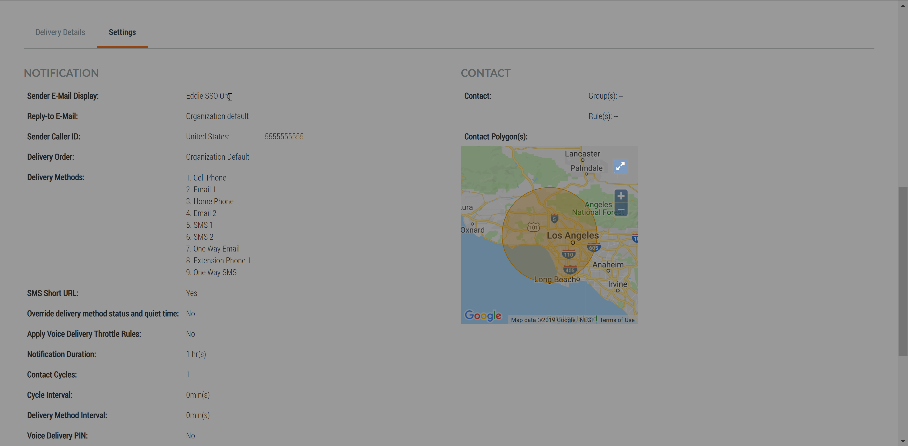 Notification Sub-tab