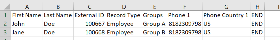 CSV File With No Organization Name Column