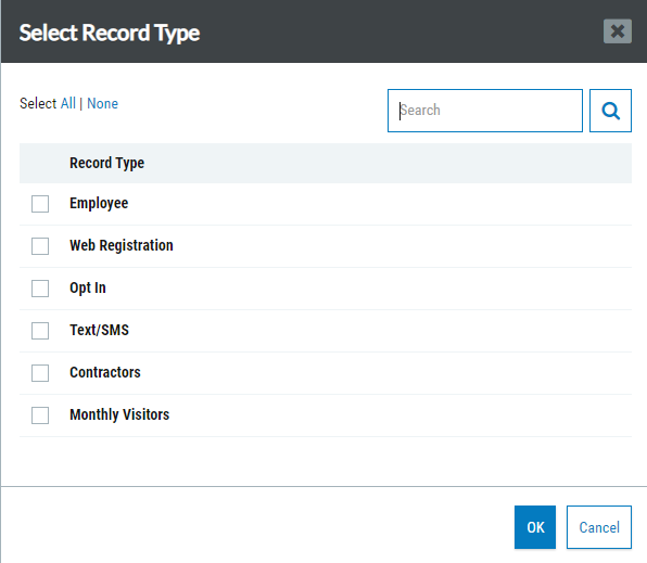 Selecting Record Types