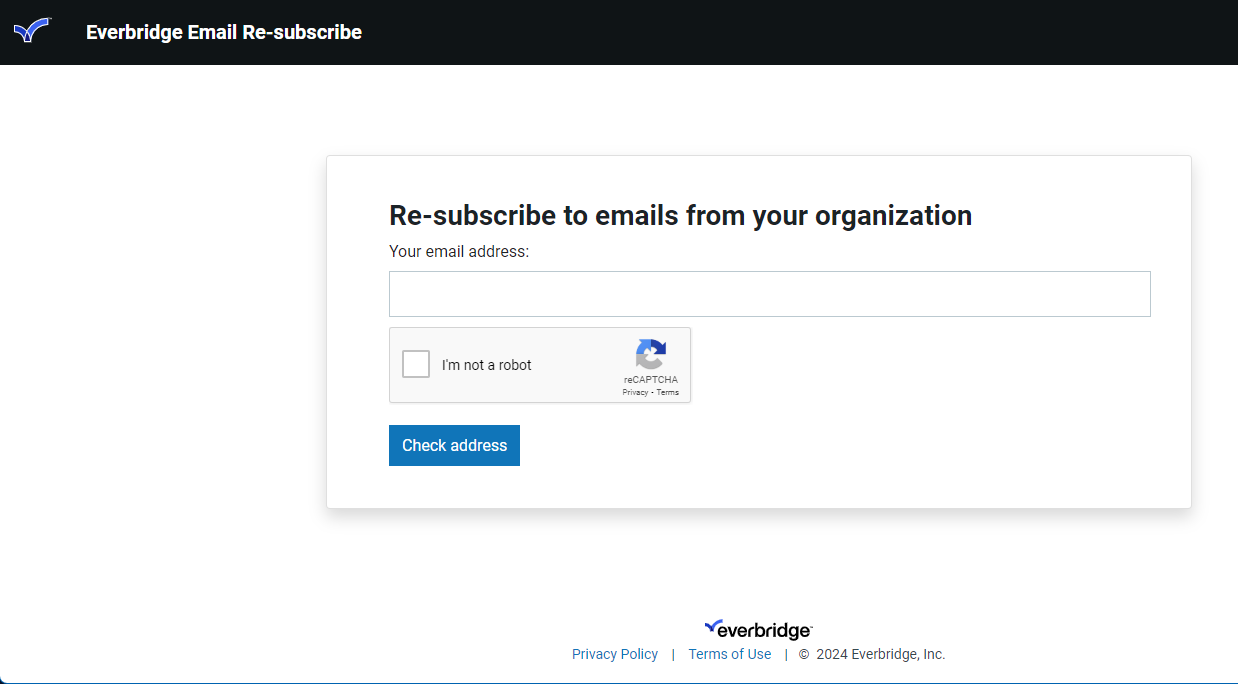 EBS: Email - Subscribe, Resubscribe, Opt-In, Resume Receiving ...