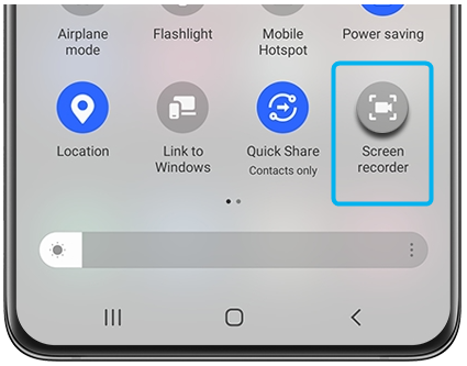 Screen Record Icon Samsung