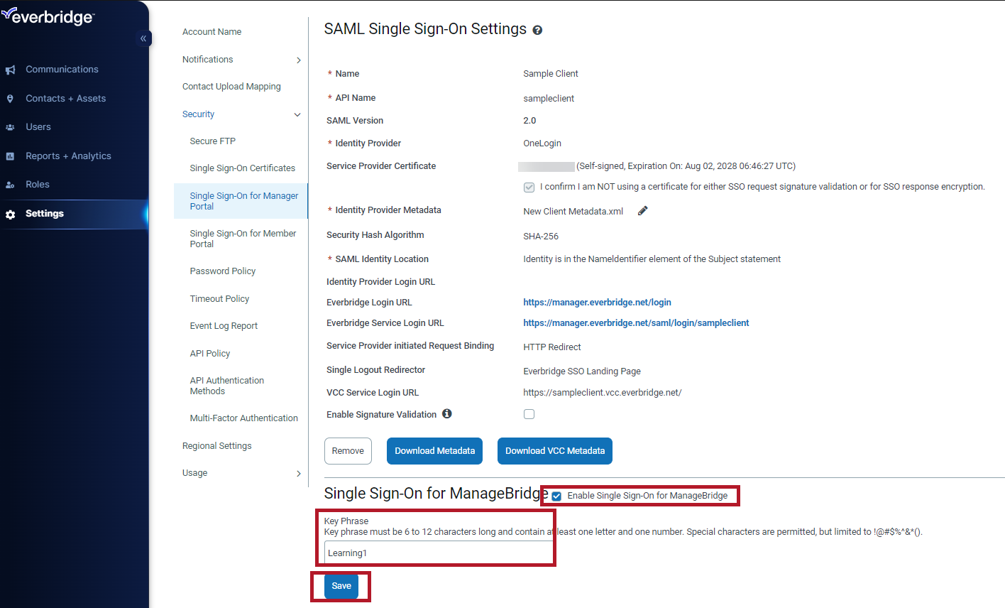 Mobile Configuring Single Signon (SSO) for Use With the Everbridge