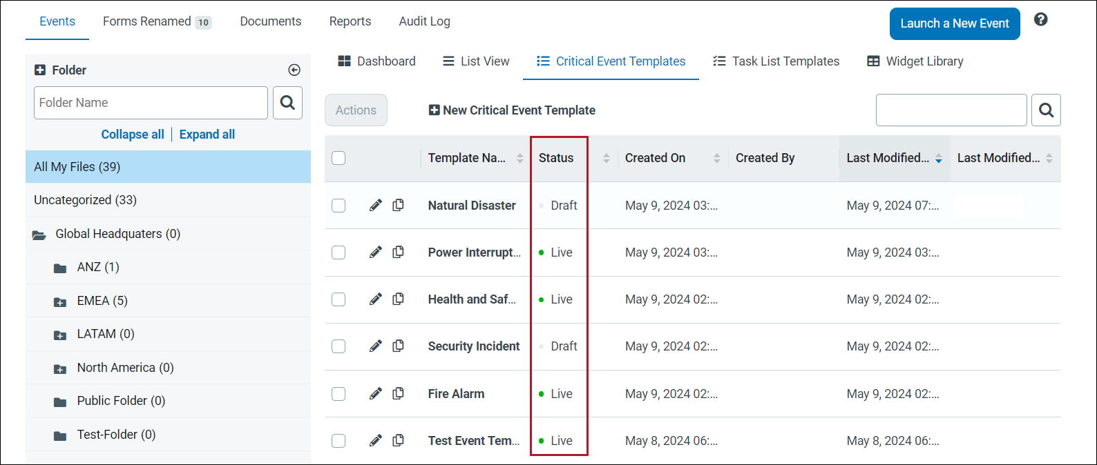 Critical Event Template Status Column.png