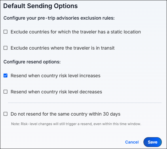 Pre-Trip Advisory Default Sending Options.png